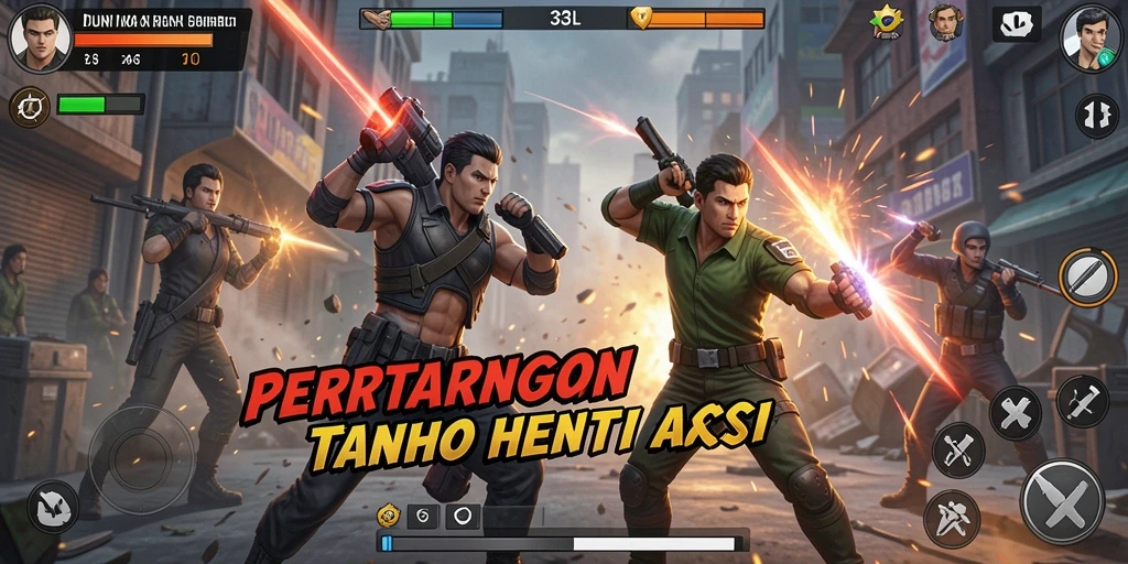 Gameplay aksi seru di 33L dengan pertarungan dinamis.
