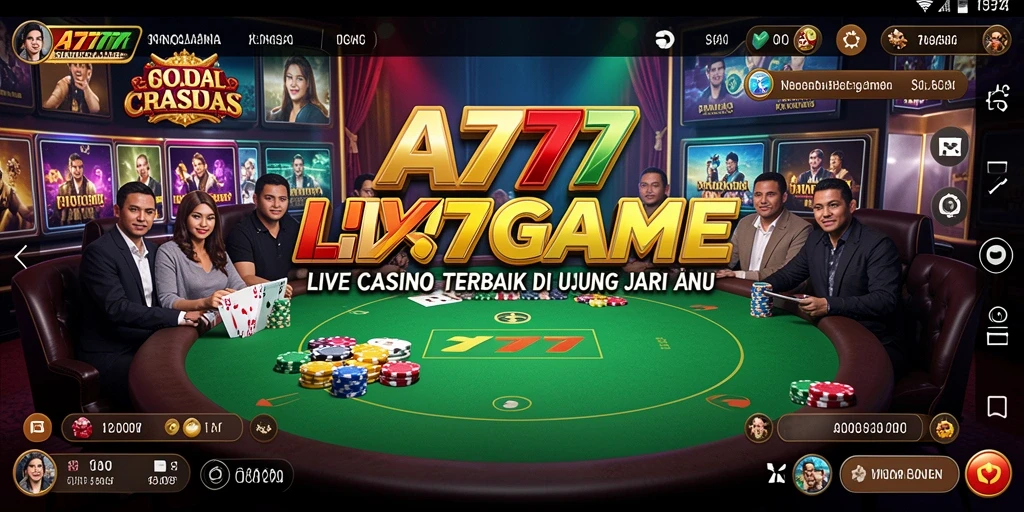 Tampilan menarik dari gameplay A777GAME dalam sesi Live Casino.