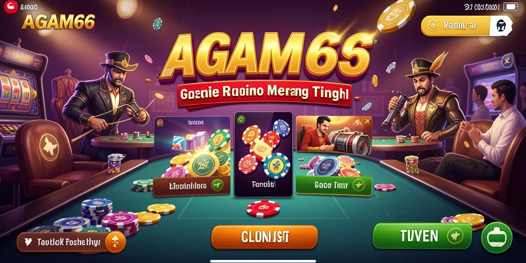 Tampilan gameplay AGAM66 menampilkan berbagai permainan Kasino yang menarik.