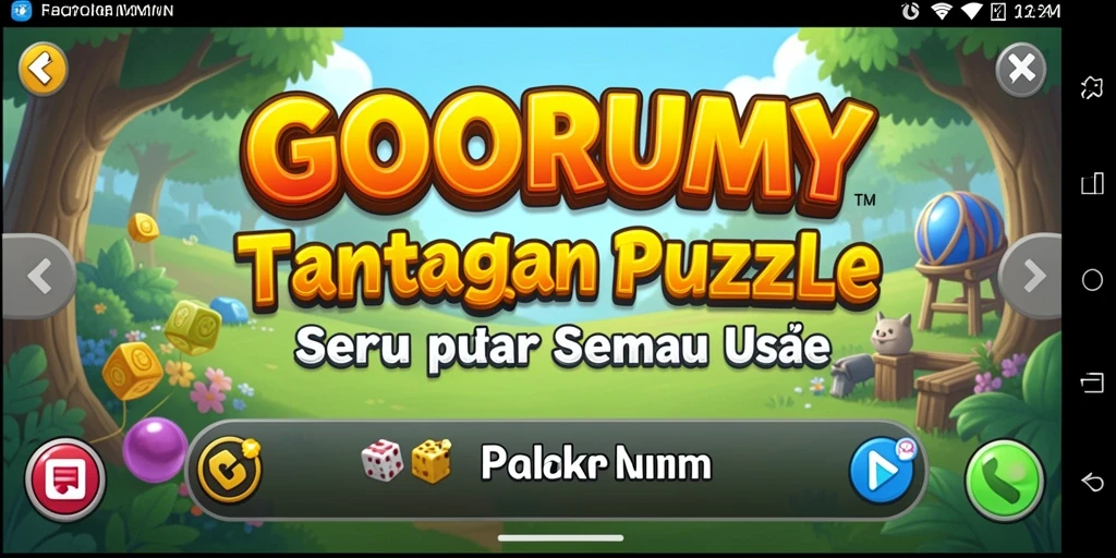 Tangkapan layar gameplay dari GOGORUMMY yang menampilkan tantangan Puzzle.