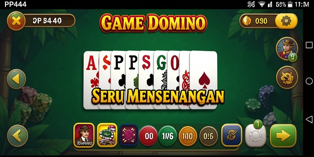 Tampilan permainan domino yang menantang dalam PP444.